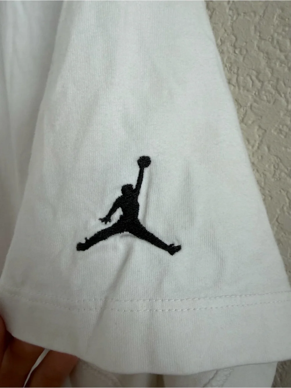 Jordan Jumpman Graphic Tee White Stacked Logo Sz L